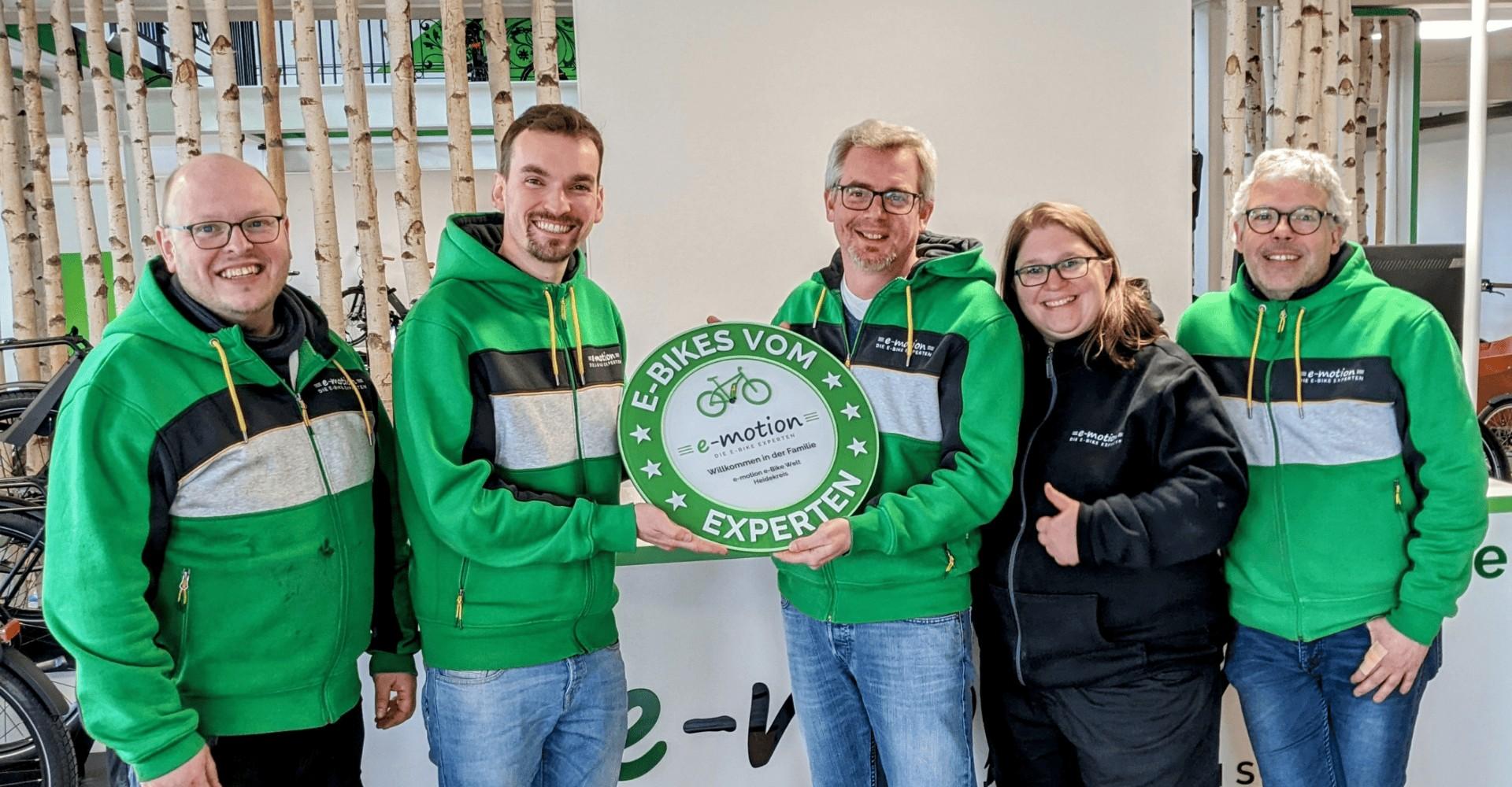 Das Team bei der Eröffnung der e-motion e-Bike Welt Heidekreis