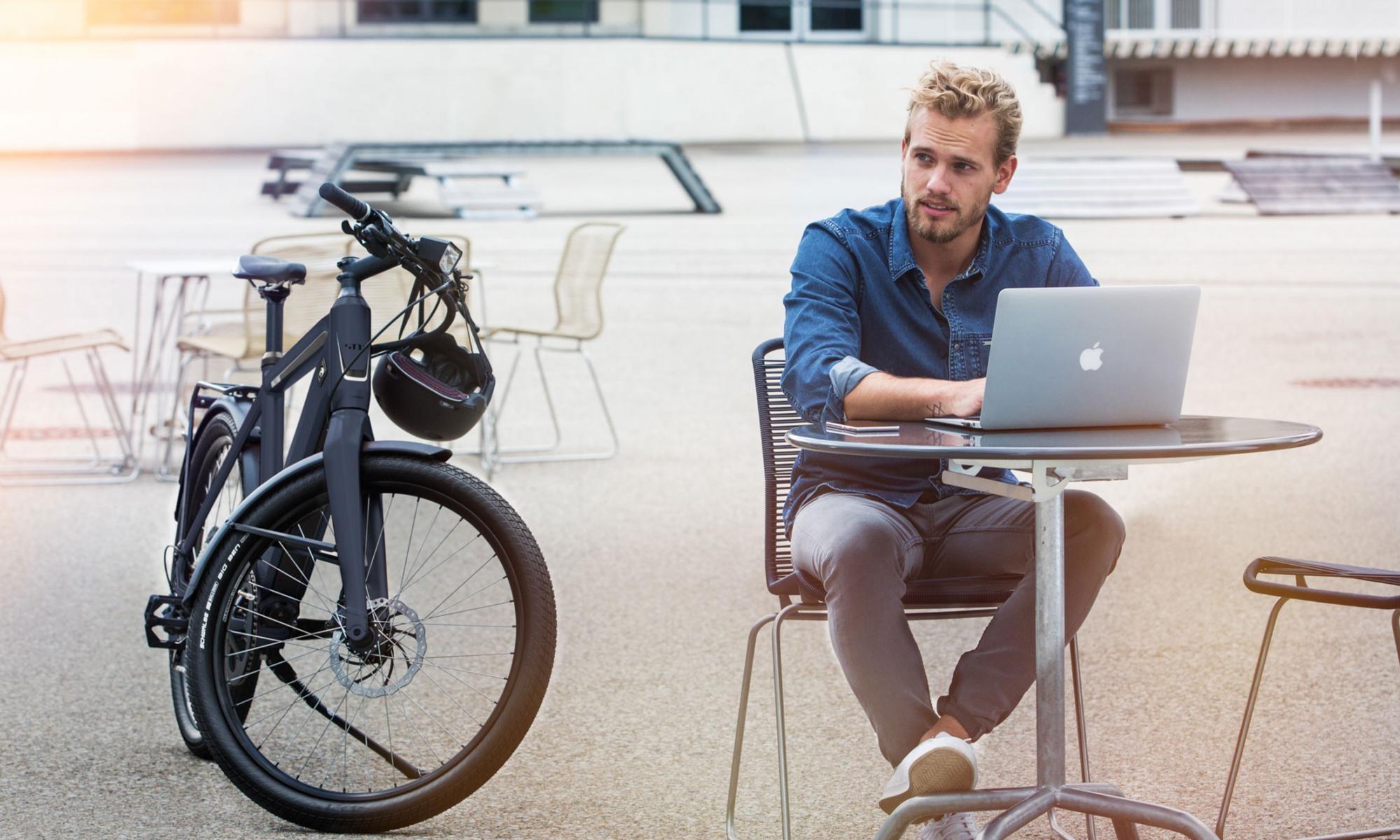 Das Stromer ST1 ideal für Dienstrad-Leasing bei Jobs mitten in der Stadt.