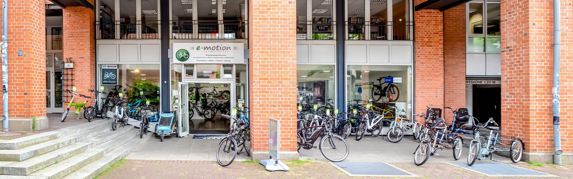 In Hannover finden 2022 die e-motion Mobilitätstage in der e-Bike Welt in Hannover-Südstadt statt.