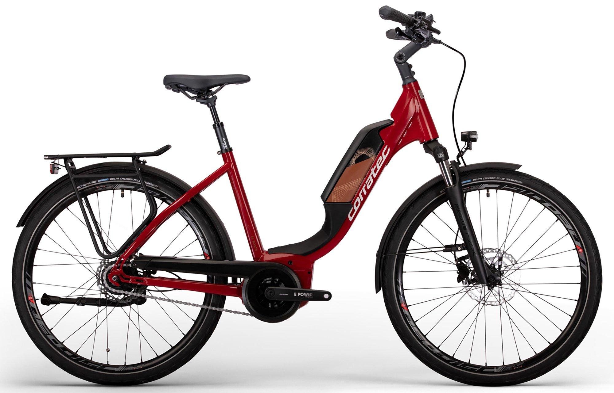 Corratec E-Power Urban 26 Fusion Tube AP5 8SC Wave Schwarz/Rot/Braun