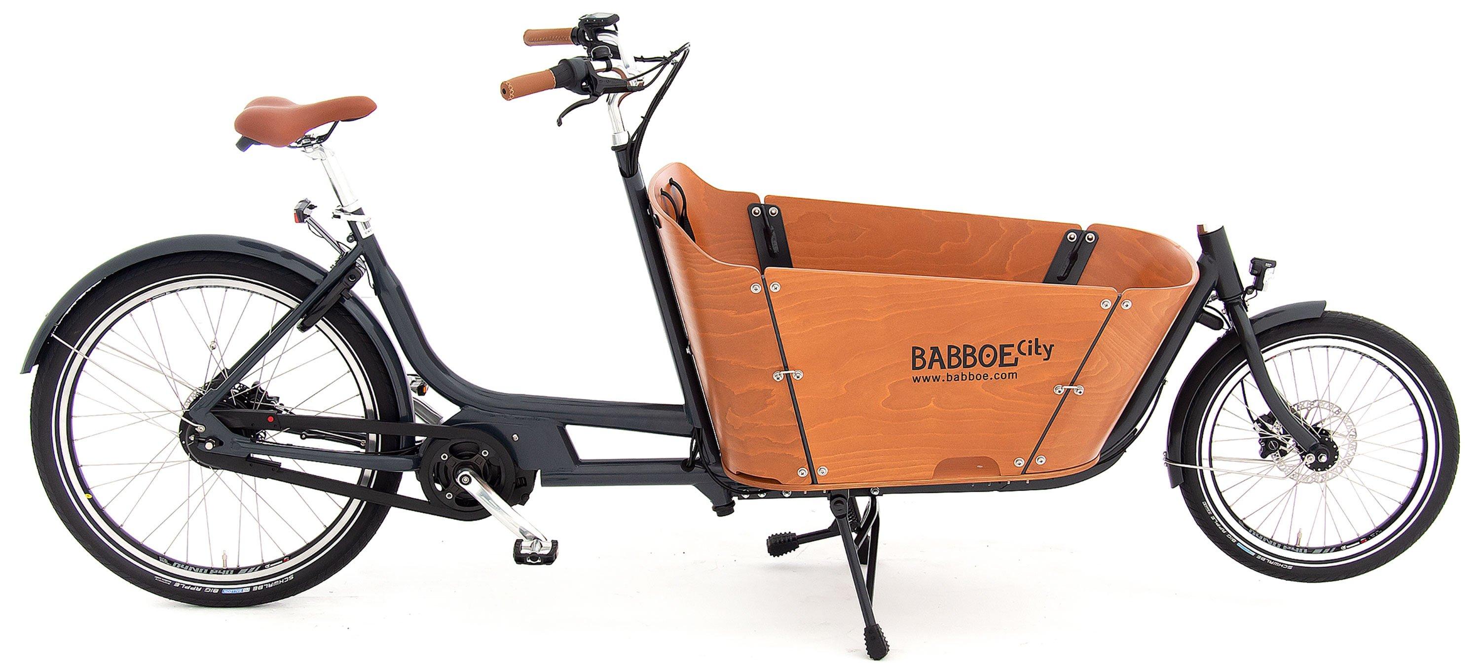 Babboe City Mountain Schwarz/Anthrazit/Braun