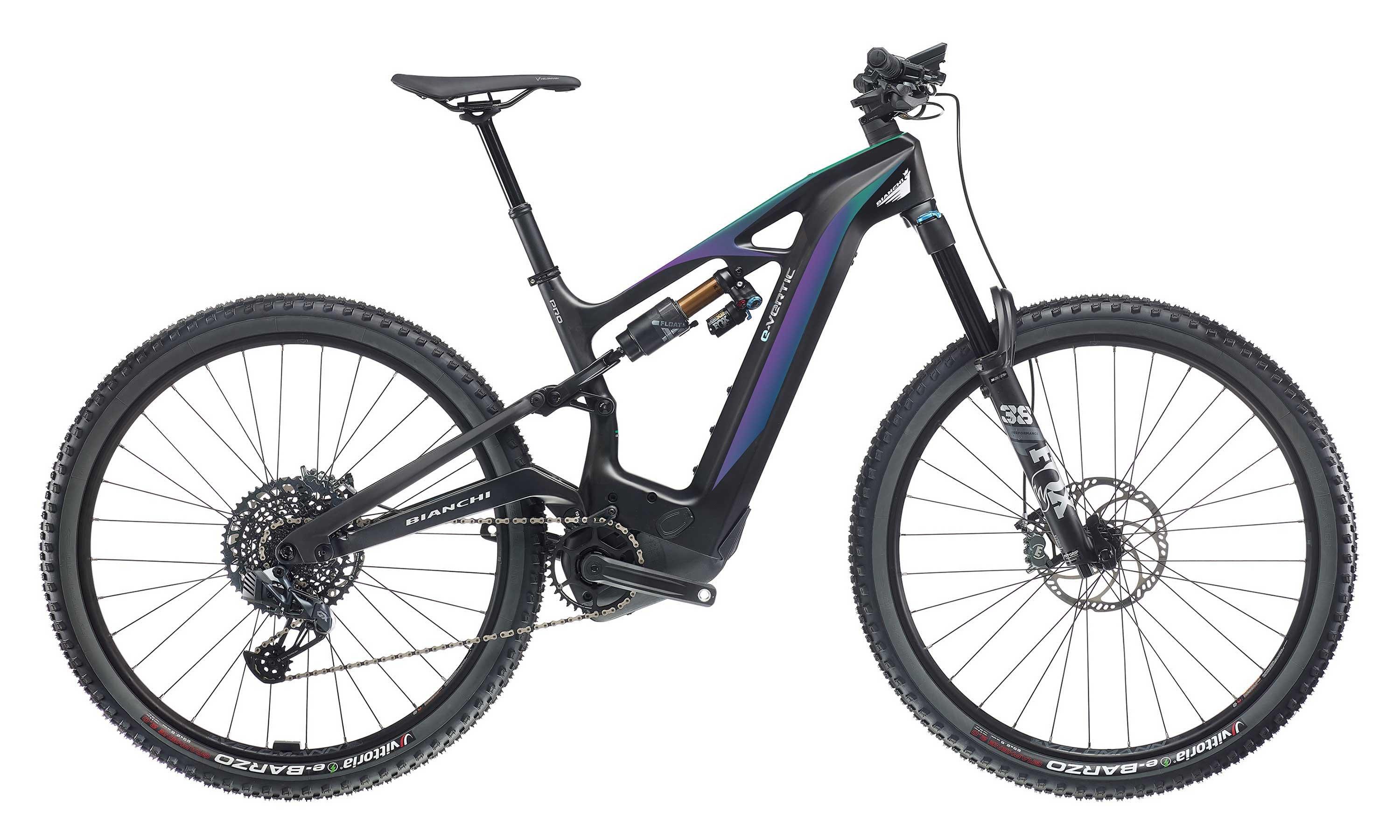 Bianchi E-Vertic FX-Type Pro GX AXS 12 Schwarz/Grün/Lila