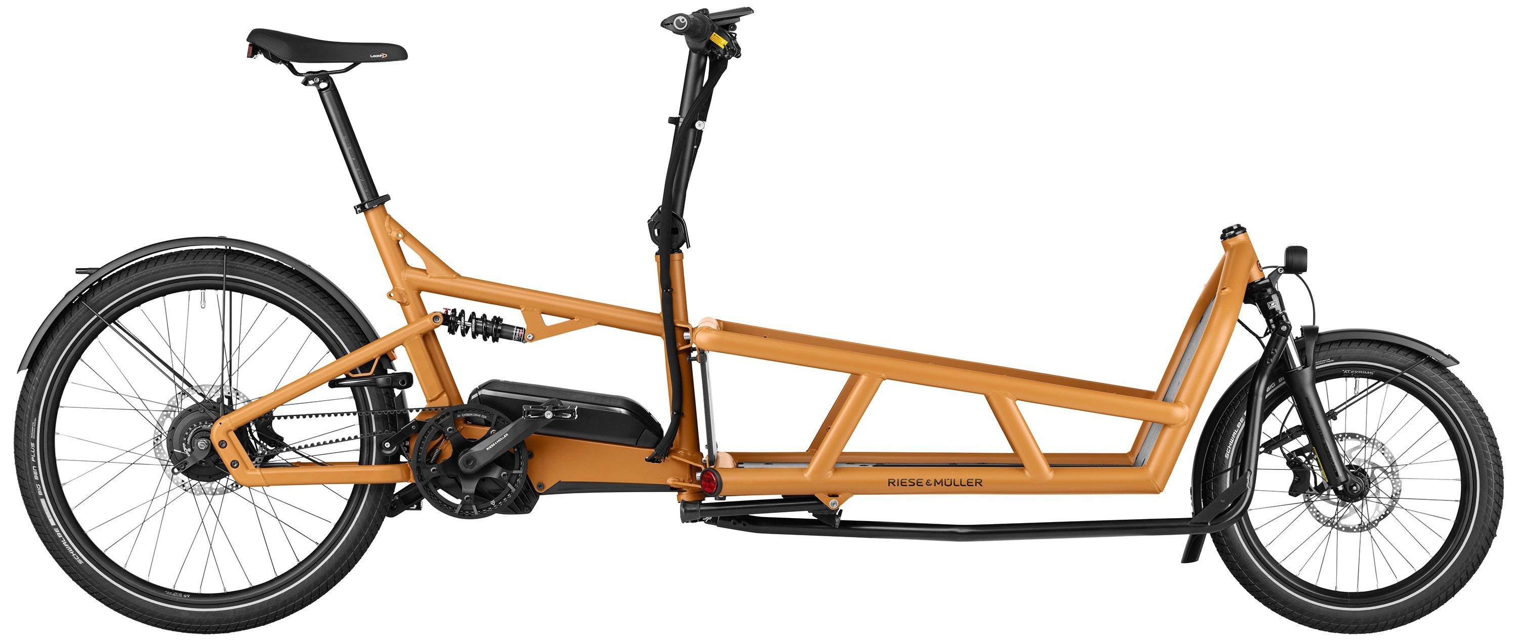 Riese & Müller Load4 75 vario Testbike Orange/Gelb/Gold
