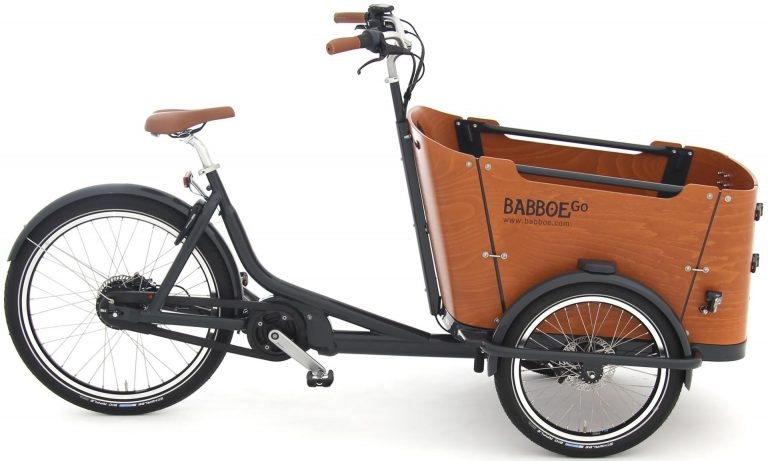 Entdecken Sie das Babboe Go Mountain Lastenrad, ideal für den Transport von Kindern und Waren. Stilvoll und funktio