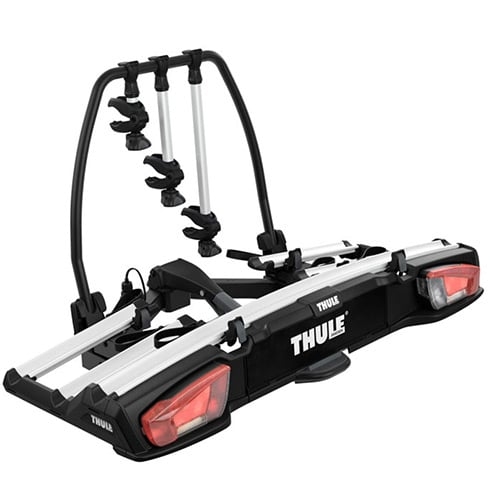 Robuster Heckträger für E-Bikes von Thule. Ideal für sicheren und bequemen Transport.