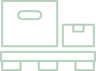 Minimalistisches Bild einer Palette mit Frachtboxen, ideal für Logistik- und Versandthemen.