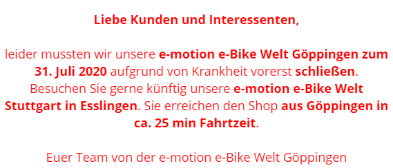 e-motion e-Bike Welt Göppingen