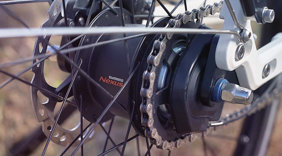 Die Shimano Nexus Inter-5E kann größere Krafteinwirkung verarbeiten, als andere Nabenschaltungen